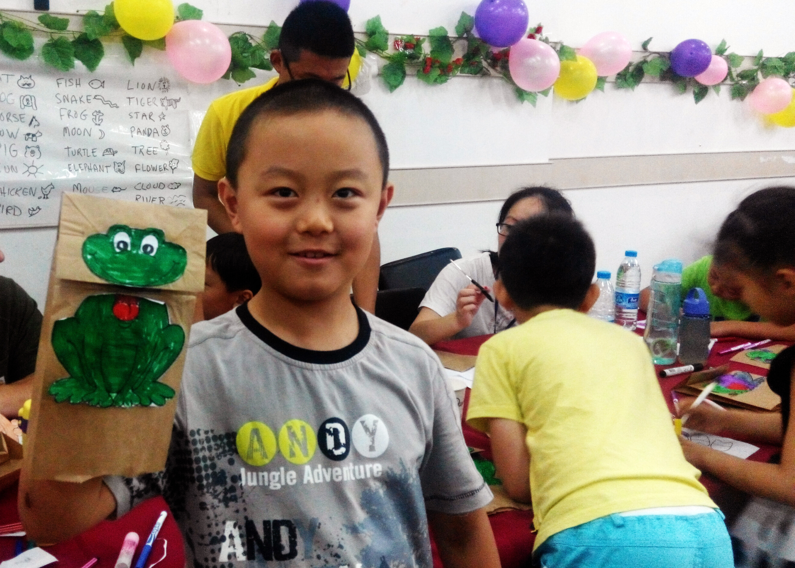 Children doing crafts